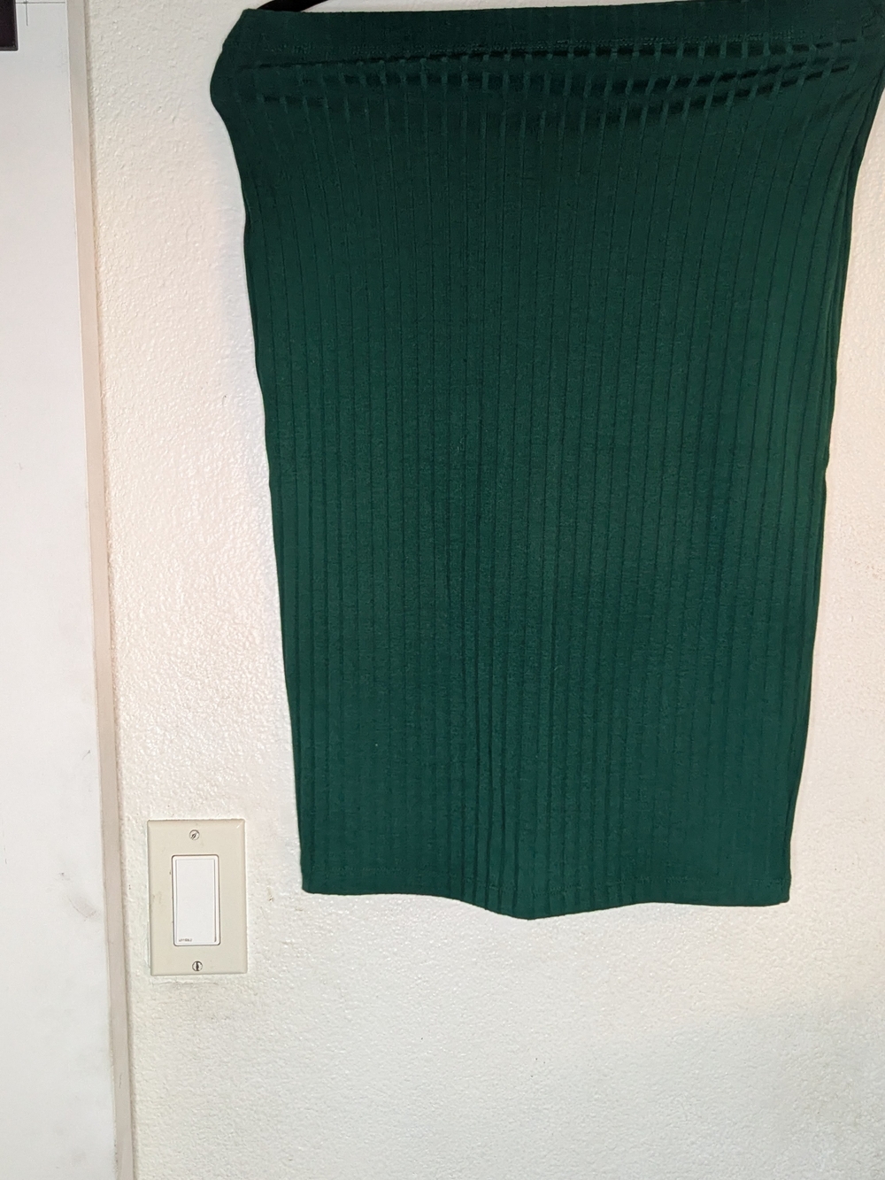 Forever 21 Emerald Green Ribbed Pencil Skirt